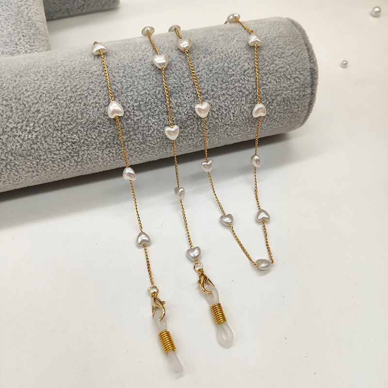 Dây đeo mắt kính đính ngọc trai thời trang