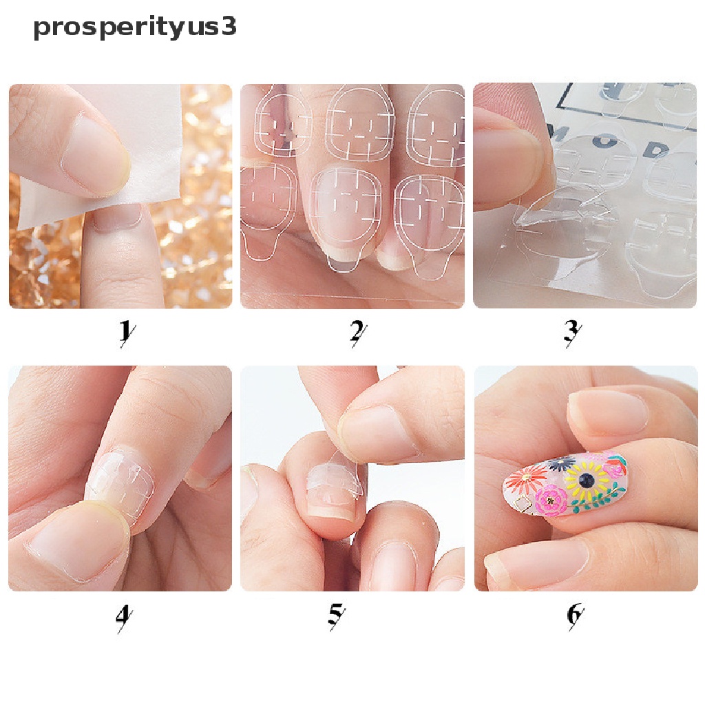 [prosperityus3] 10 Sheets/240pcs Double Sided False Nail Art Adhesive Tape Glue Sticker DIY [new]