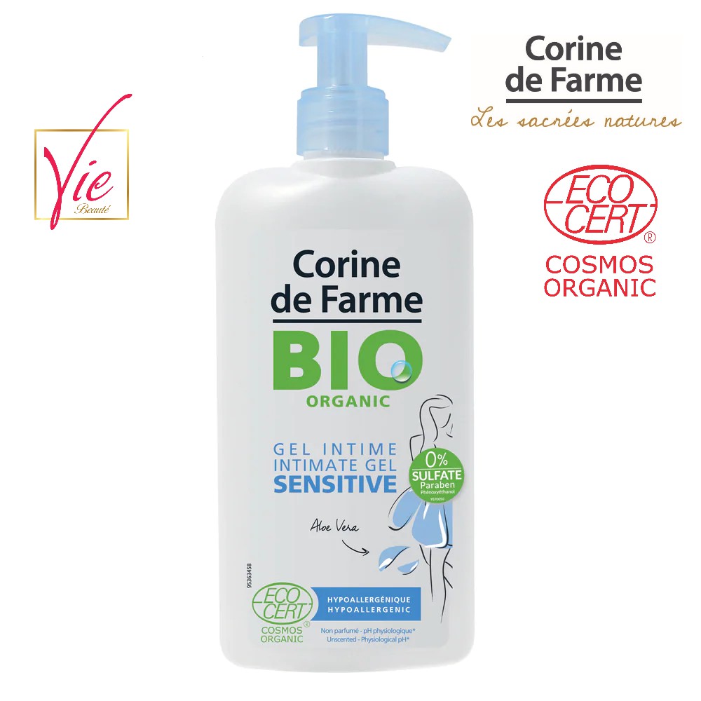 Gel vệ sinh phụ nữ Corine de Farme BIO Organic Intimate Gel Sensitive 250ml