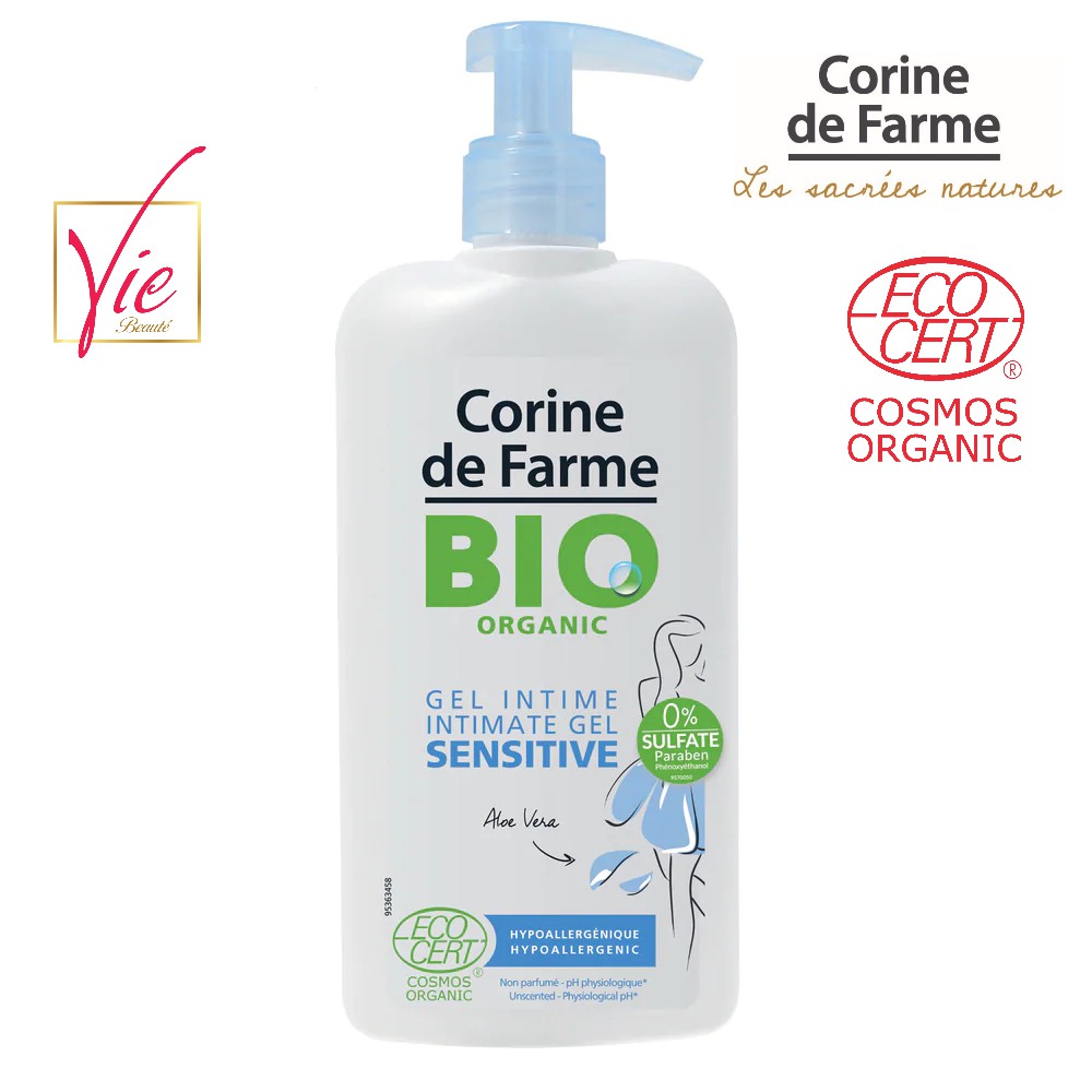 Dung Dịch Vệ sinh phụ nữ Corine de Farme BIO Organic Intimate Gel Sens