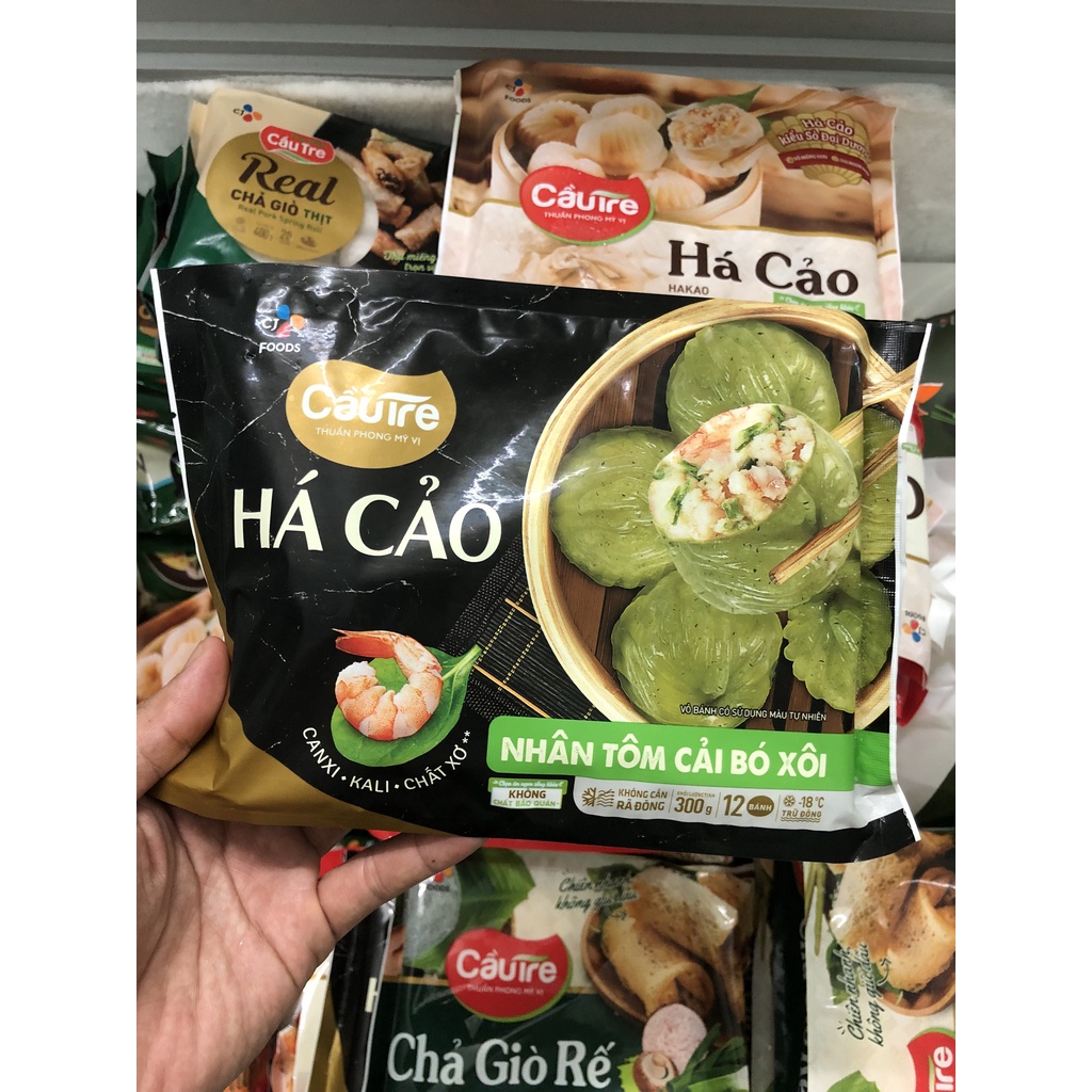 Há Cảo Cầu Tre Nhân Tôm Cải Bó Xôi Gói 300gr