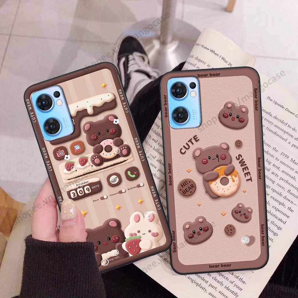 Ốp lưng Oppo Reno7 / Reno7 Z 5G / Reno 7 hình gấu, thỏ, đồng hồ cute dễ thương