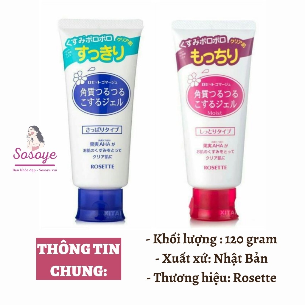 Tẩy Tế Bào Chết Cho Mọi Loại Da Rosette Nhật Bản 120gram