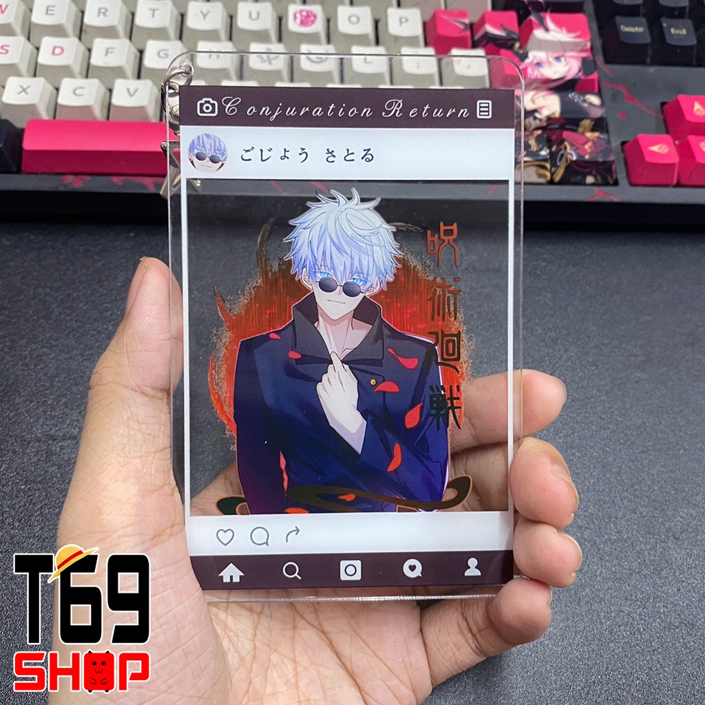 Móc khóa mica anime Jujutsu Kaisen - Insta Ver Size lớn (Loại cao cấp - Hình in ép giữa 2 mặt mica)