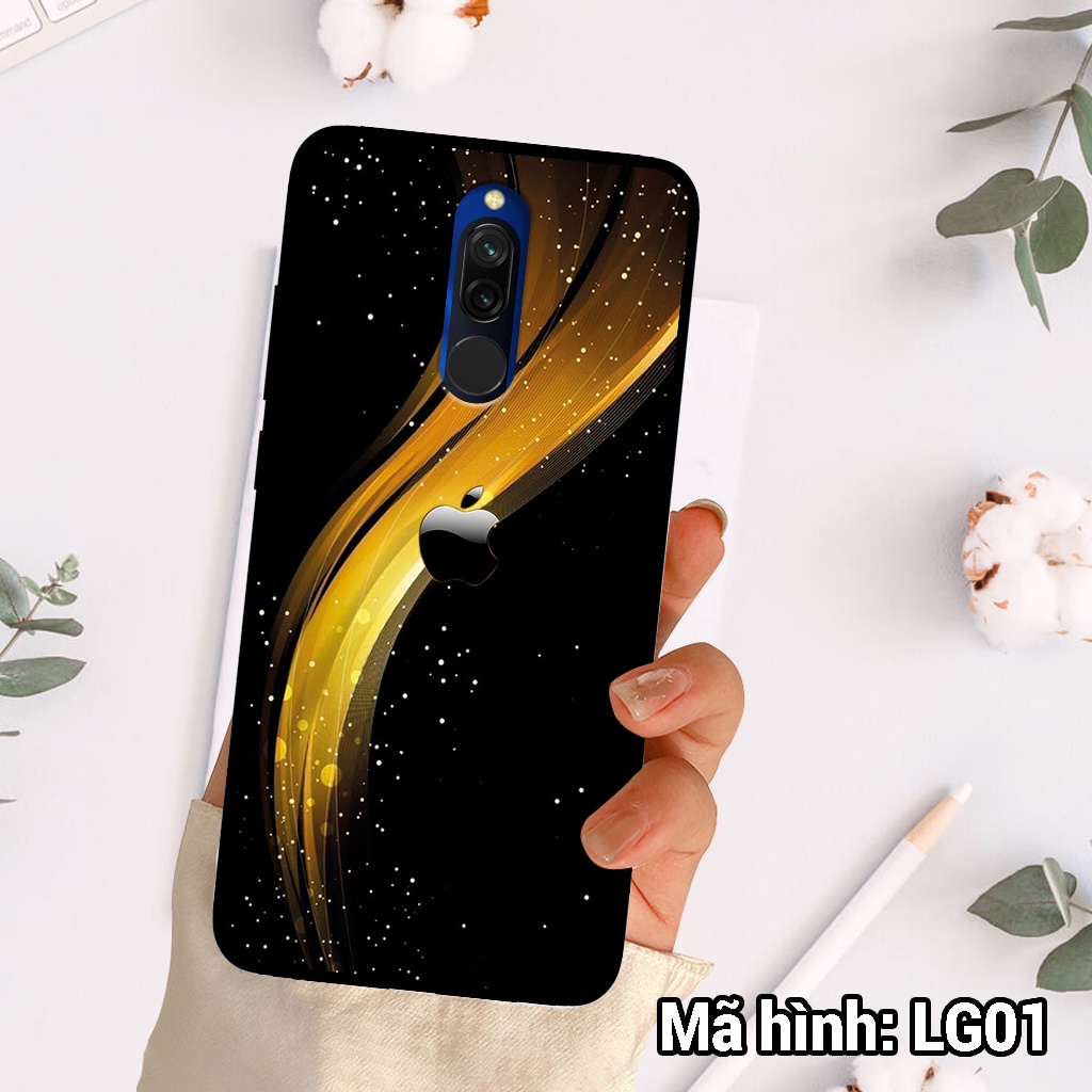 Ốp điện thoại XIAOMI REDMI 8/ REDMI 8A in hình độ táo,siêu bền, chất lượng – lưng kính tráng gương viền dẻo