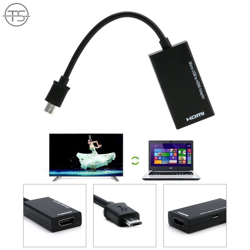 SONG SamSung Adaptor Adapter Micro USB To HDMI 1080P Cellphone Monitor Black