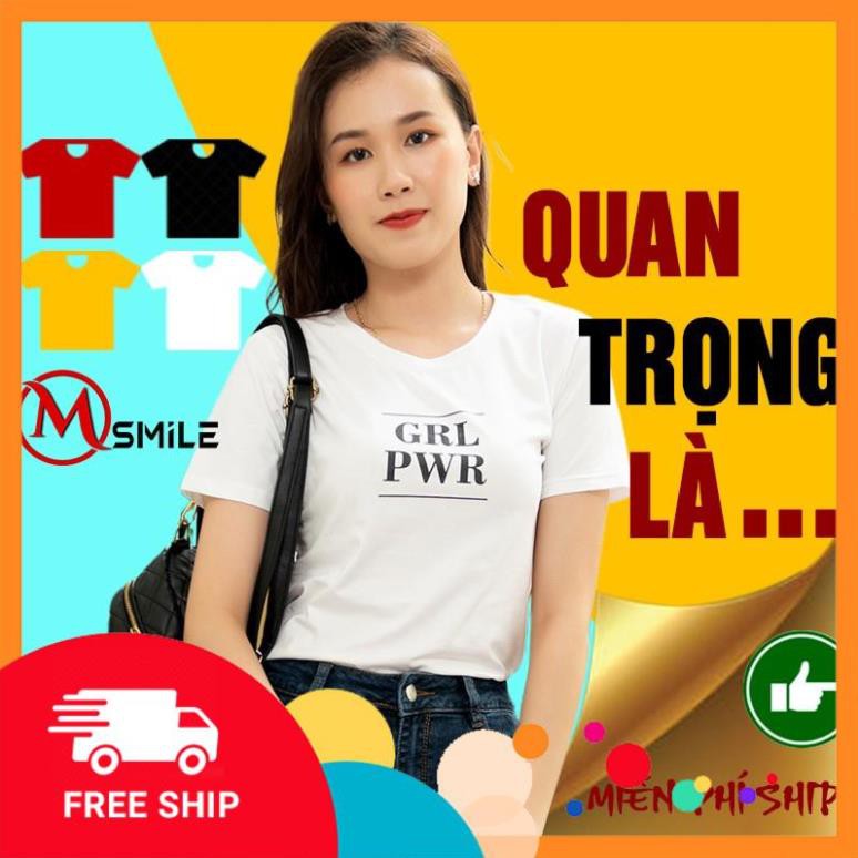 Áo Phông Nữ cổ tròn Ao Phông Nữ cực chất chính hãng hàng tuyển Msmile SIÊU ĐẸP