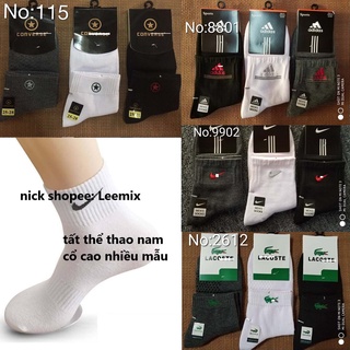 1 đôi tất thể thao nam cổ cao, tất nam cổ cao chất dày đẹp 1 đôi 1 túi
