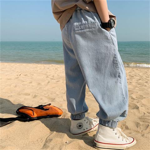 [Babycat Hàng Có Sẵn Quần Denim Tencel Phong Cách Hàn Quốc Nhật Bản Mỏng Cỡ Lớn Chống Muỗi Phong Cách Mùa Hè Mới Dành Cho Bé Trai 2022