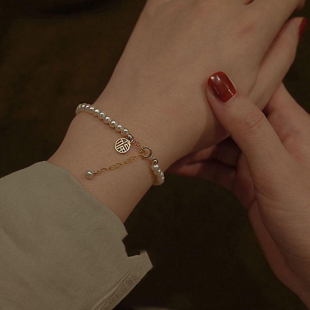 Vòng Tay Dây Xích May Mắn Phong Cách Baroque Cổ Điển Thời Trang Cho Nữ