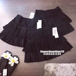 Chân váy li tăm 2 tầng hàng sịn Quảng Châu❤️