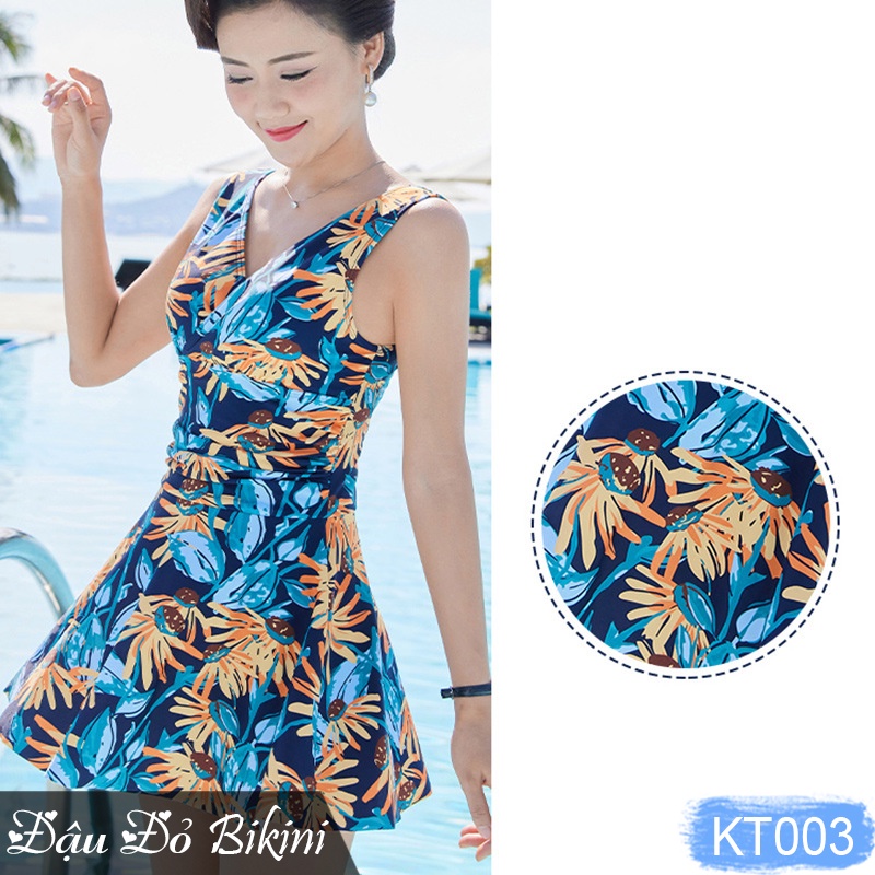 Đồ bơi trung niên dáng trẻ trung, đồ bơi đẹp cho các mẹ các bà, nội địa Quảng Châu chất dày đẹp mịn mát, dễ mặc | KT003