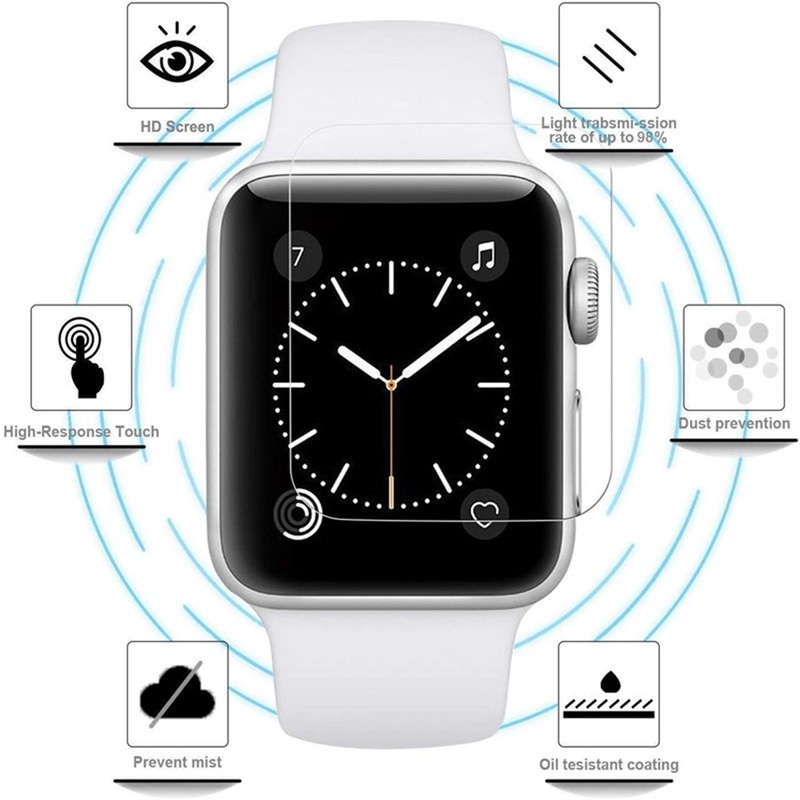 Kính cường lực bảo vệ màn hình cho đồng hồ Apple Watch 7 6 SE 5 4 45MM 41MM 40MM 44MM iWatch 3 2 38