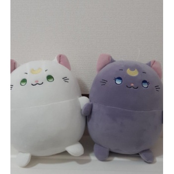 [Banpresto] Gấu bông Sailor Moon Eternal Big Marshmallow Luna Artemis Big Cushion tròn dễ thương chính hãng Nhật Bản