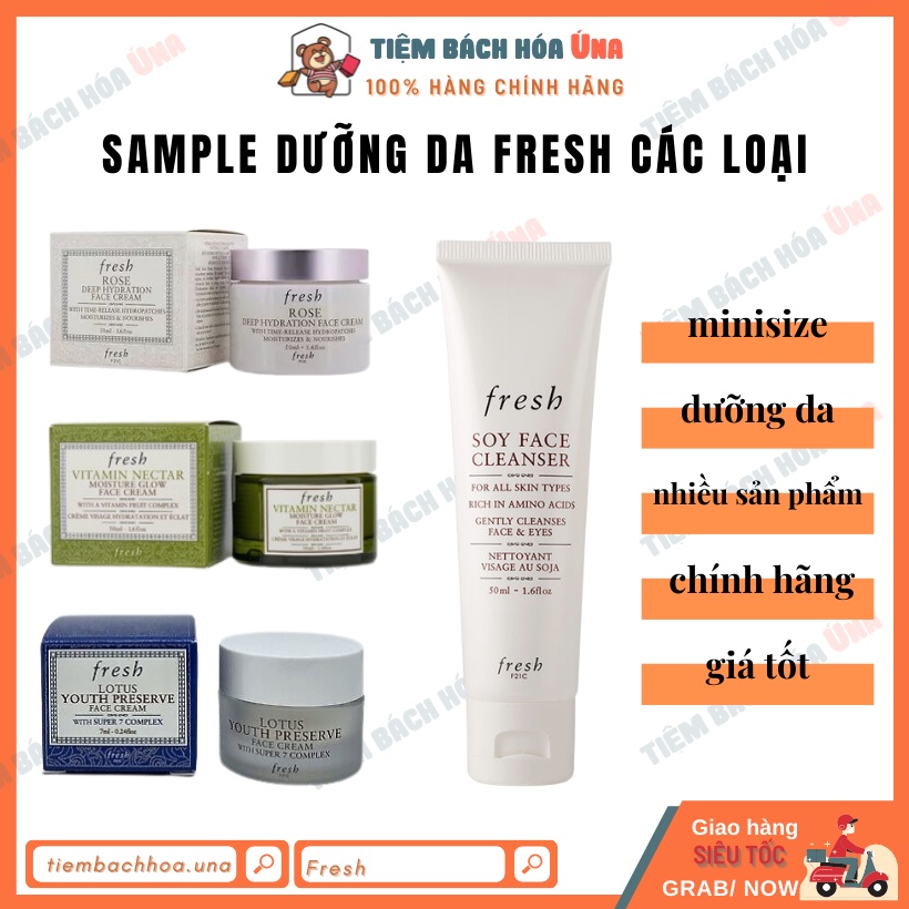 [Bill US] Mẫu thử, dưỡng da minisize Fresh hàng chính hãng