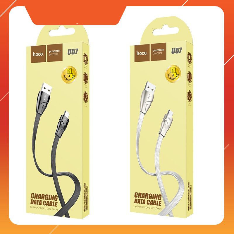 (SIÊU TRỢ GIÁ)Cáp sạc hoco U57 Micro-Đầu sạc siêu nhanh 2.4A