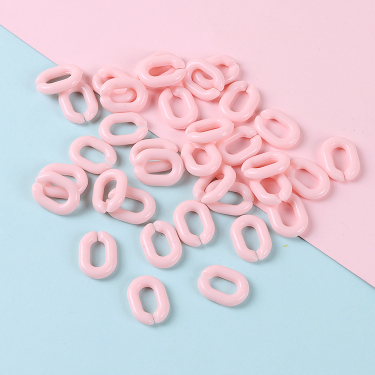 Set 20 mắt xích chữ U màu sáng tự làm móc khóa/phụ kiện túi xách đa năng sáng tạo