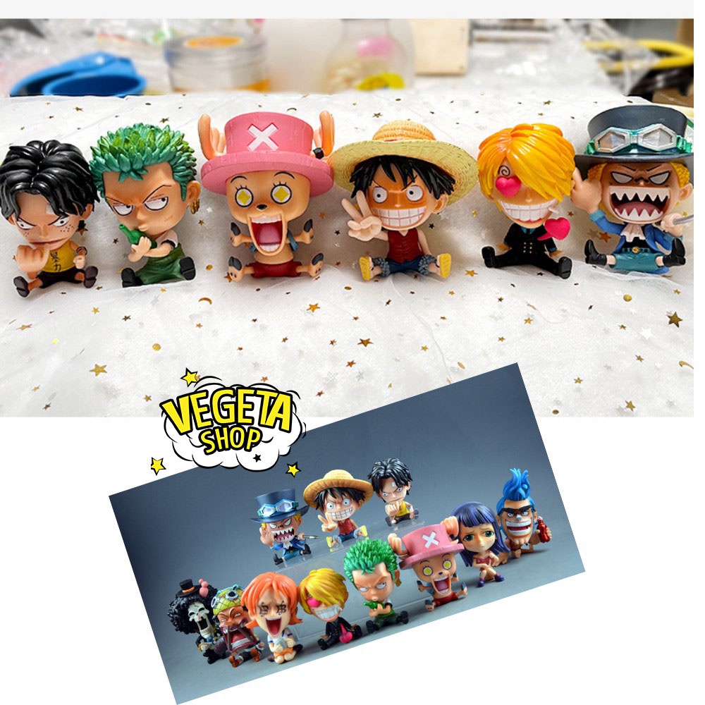 Mô hình One Piece - Luffy Zoro Sanji Ace Sabo Nami Robin Chopper Usopp Brook Franky Jinbei Boa Hancok Doflamingo - Chibi