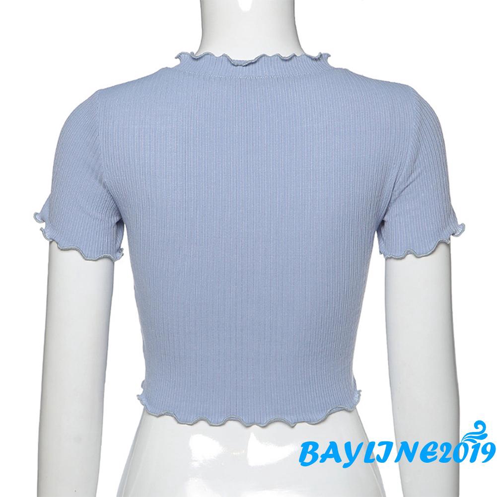 Áo Cardigan Tay Ngắn Phối Nút Xinh Xắn Cho Nữ