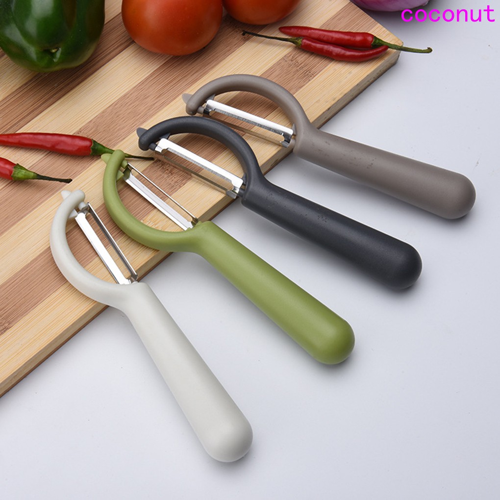 Fruit Vegetable Stainless Steel Peeler Paring cutter Round Handle Tools Kitchen Processor Random Color