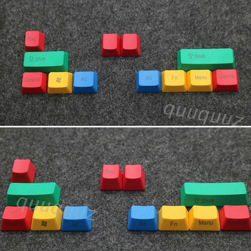 10pcs Replacement Mechanical Keyboard OEM Profile Keycap Set RGBY Color Durable