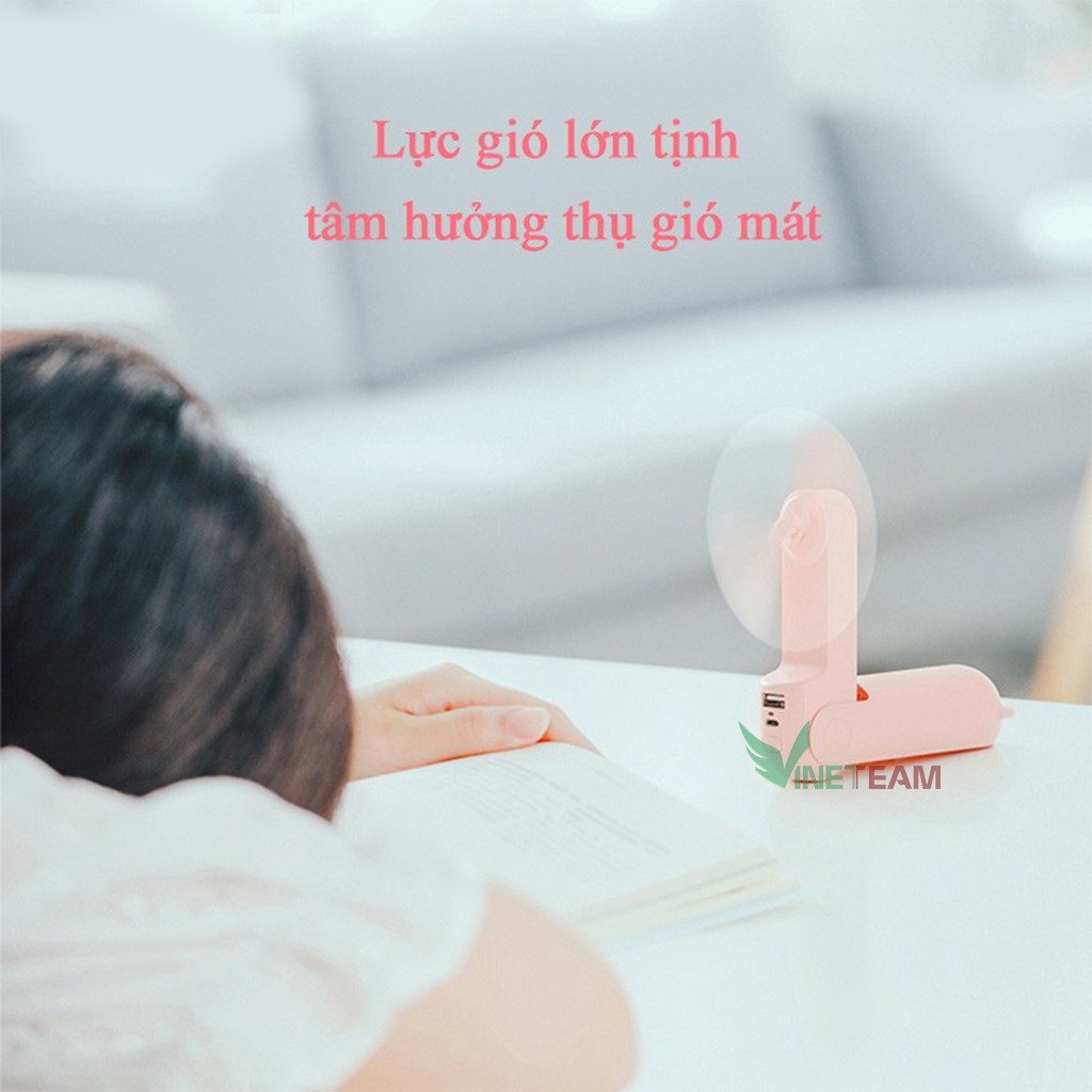 Quạt mini Quạt Cầm Tay Đa Năng 3 Trong 1 Quạt Kiêm Đèn Pin và Sạc Dự Phòng Có Thể Gấp Gọn Pin Cực Trâu 2000mAh -dc4036 | BigBuy360 - bigbuy360.vn