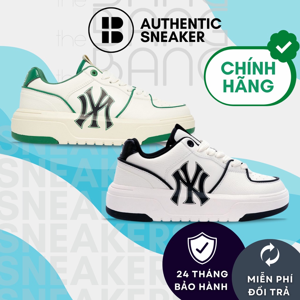 Giày MLB Liner Chunky , Giày MLB NY Thể Thao cổ thấp, New_York_Yankees ‘White Green’