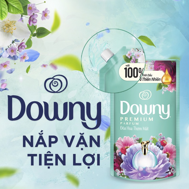 Nước Xả Vải DOWNY Premium Parfum Đậm Đặc Hương Nước Hoa Túi 1.35L/ 2.2L/ 3L/ 3.5L (Đóa Hoa Ngọt Ngào / Đóa Hoa Thơm Mát/