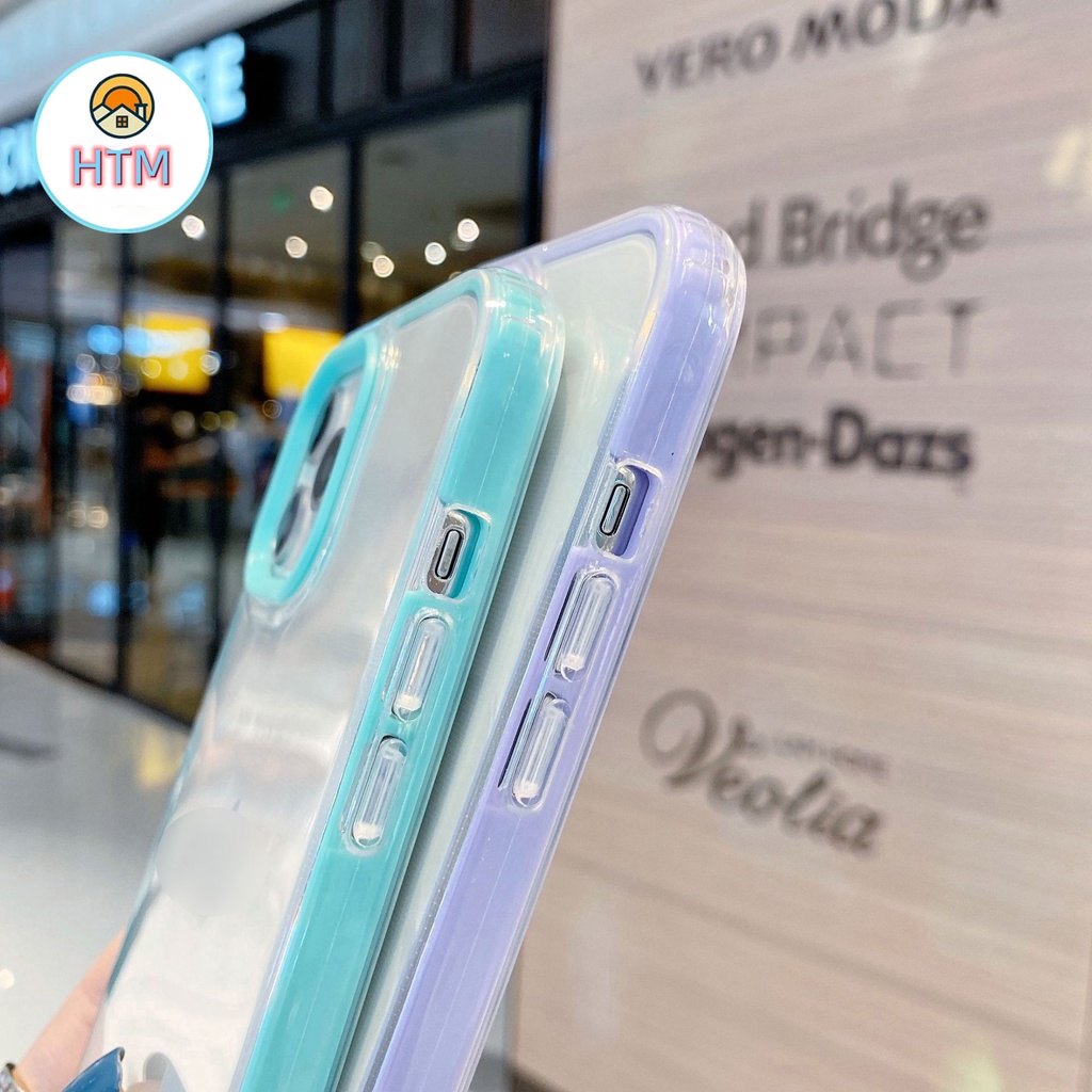 Ốp Điện Thoại TPU Mềm Màu Kẹo Trong Suốt Cho iPhone 13 12 11 Pro Max Promax XS Max XR X 7 Plus 8 8Plus
