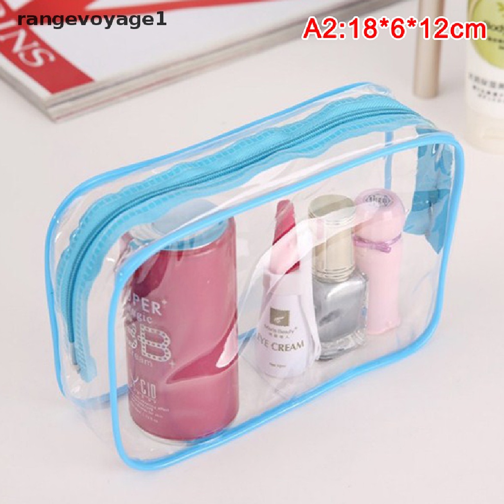 Túi Nhựa PVC Trong Suốt Đựng Đồ Trang Điểm Có Khóa Kéo Ốp