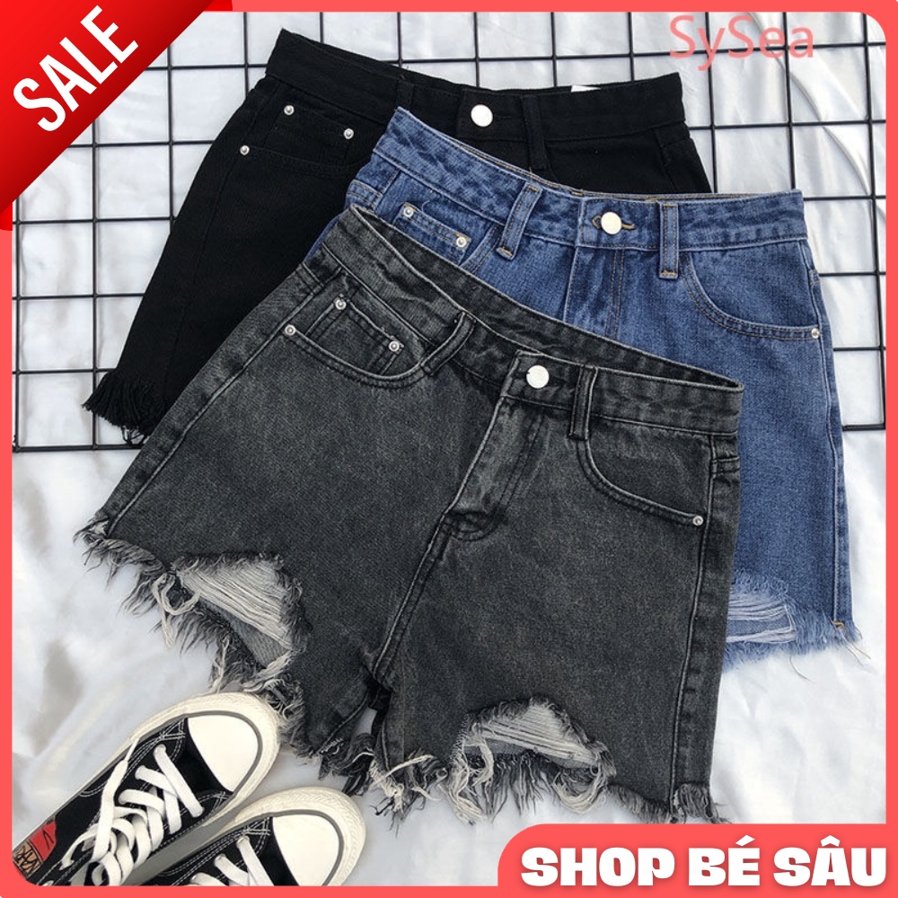 Quần short bò nữ 💕 Quần sooc bò jean nữ siêu rẻ , siêu đẹp - Shop Bé Sâu