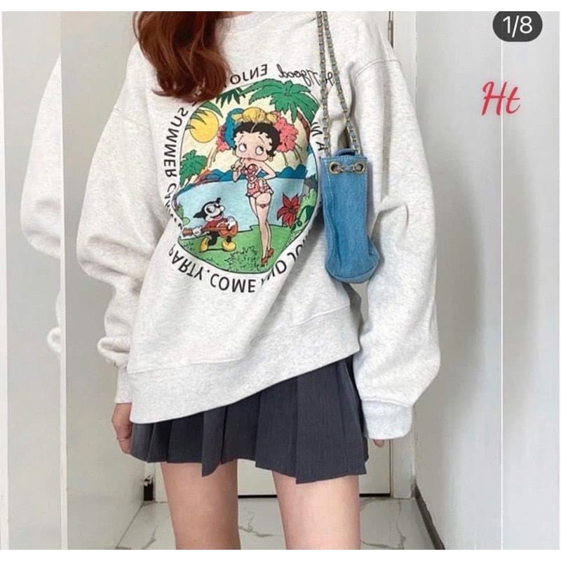 Áo nỉ bo cô gái bãi biển HT11