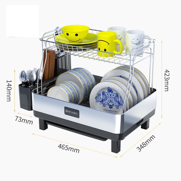 Giá để bát  2 tầng sinoart 2 tầng cao cấp