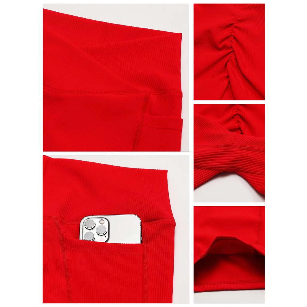 Quần Short Thể Thao Lưng Cao Phối Dây Đan Chéo ZC BDK6391