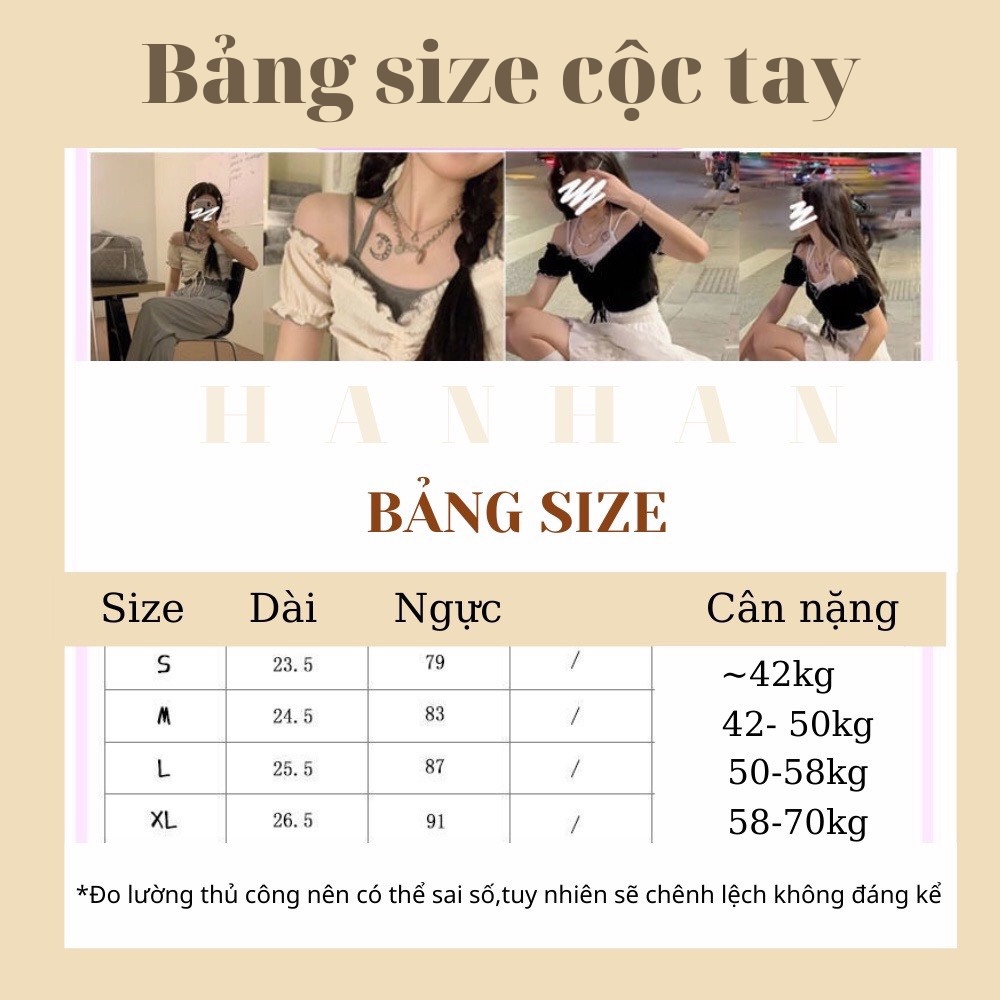 Set áo trễ vai croptop kèm áo dây hack dáng