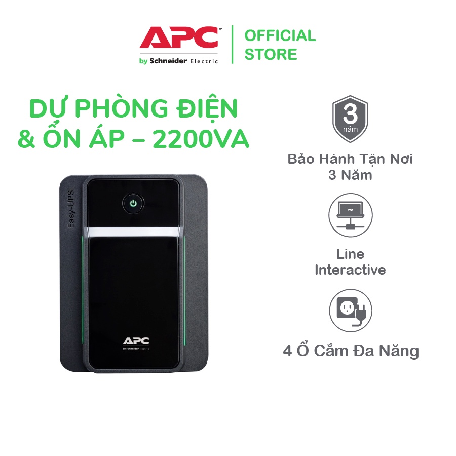 Bộ lưu điện APC by Schneider Electric UPS 2200VA 230V & ổn áp BX2200MI-MS