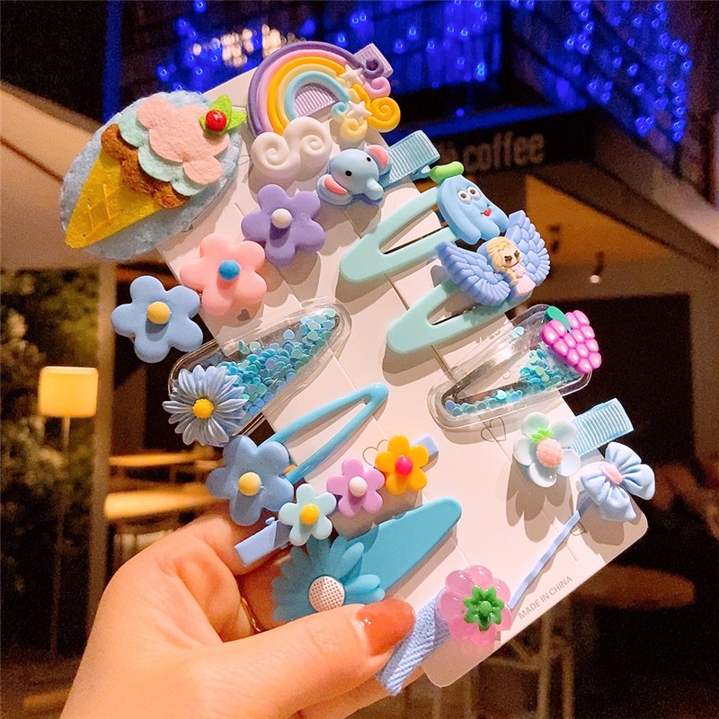 Kẹp Tóc Hình Hoa/Trái Cây/Cầu Vồng Phong Cách Mới