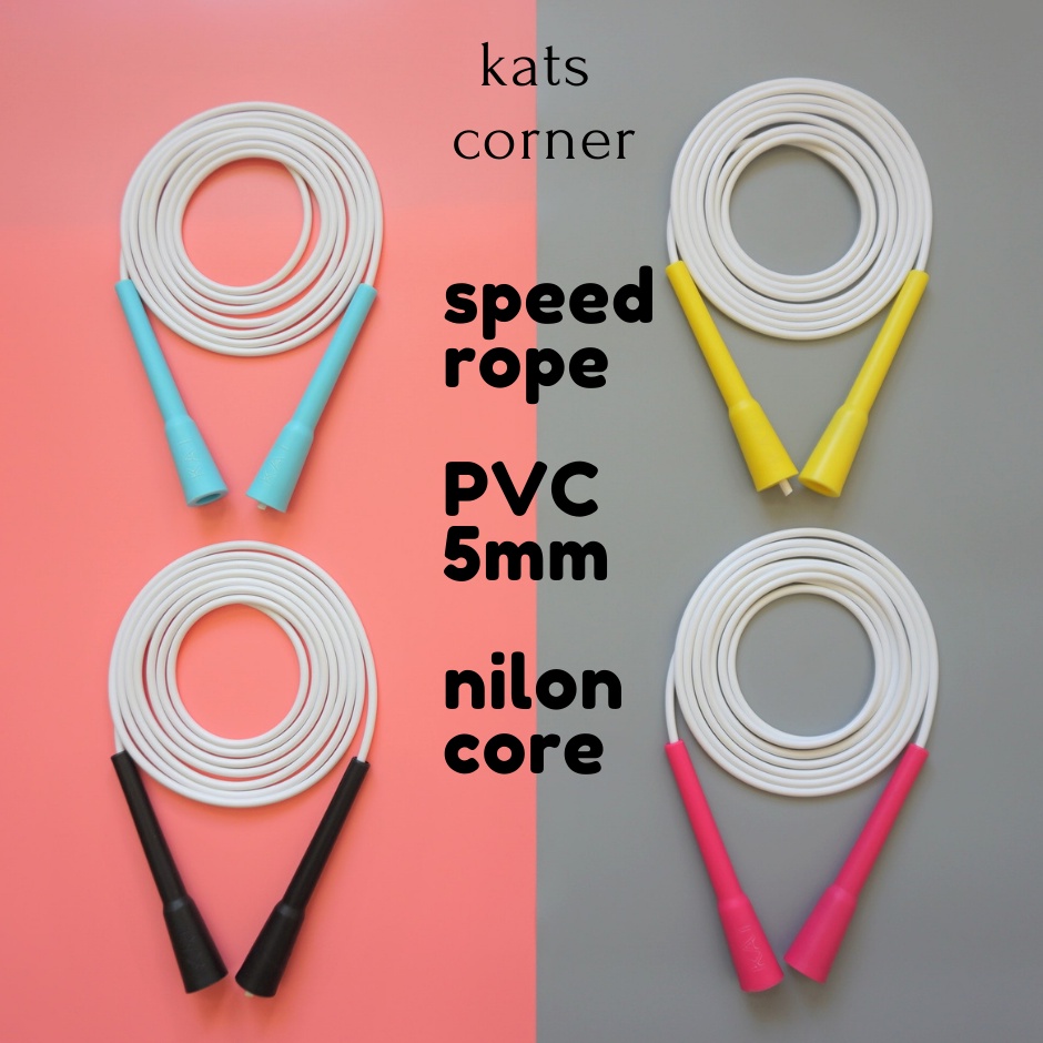 Dây nhảy PVC 5mm, lõi nylon, dây nhảy tốc độ / Speed rope (màu 1)