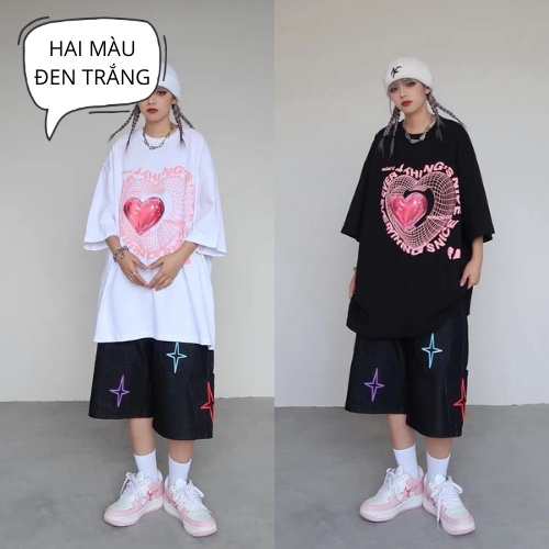 Áo Thun Unisex Nam Nữ Form Rộng, Áo Phông Tay Lỡ Freesize HEART ATTIM | BigBuy360 - bigbuy360.vn