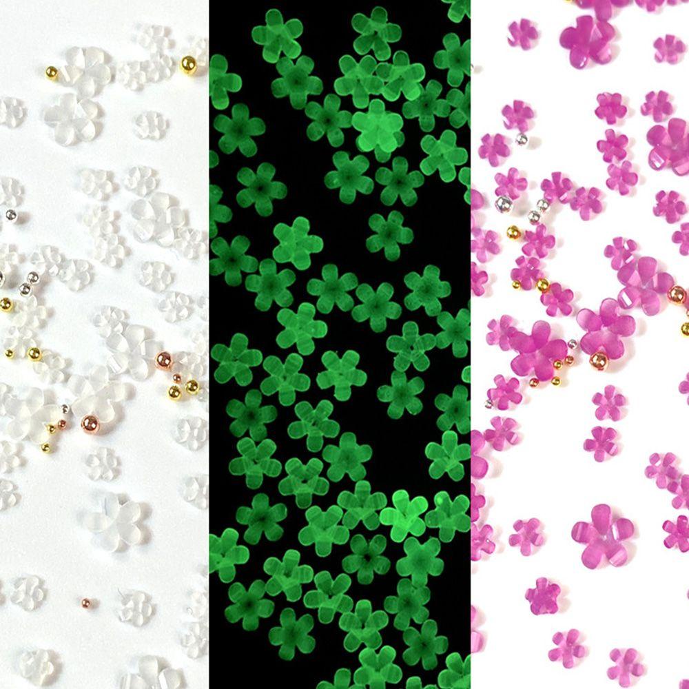 OCEANMAP Set 100 / 500 Hạt Nhựa 3D Dạ Quang Đính Móng Nghệ Thuật