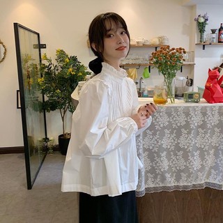 Áo trắng cổ tàu bèo babydoll vintage