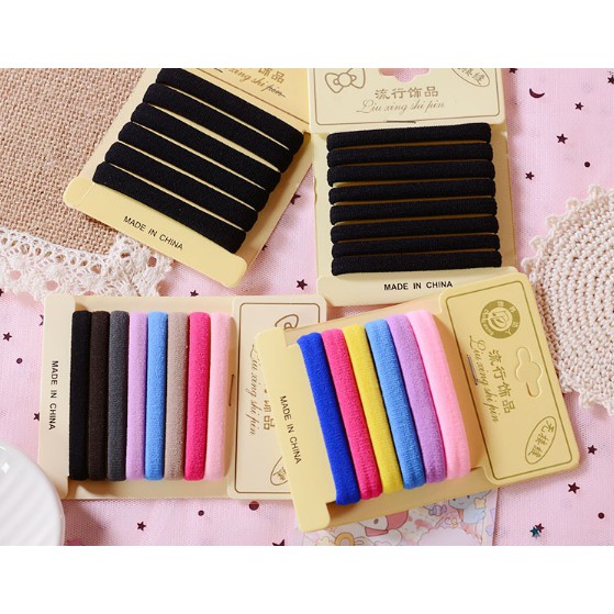 SET 10 THUN CỘT TÓC ĐỦ MÀU