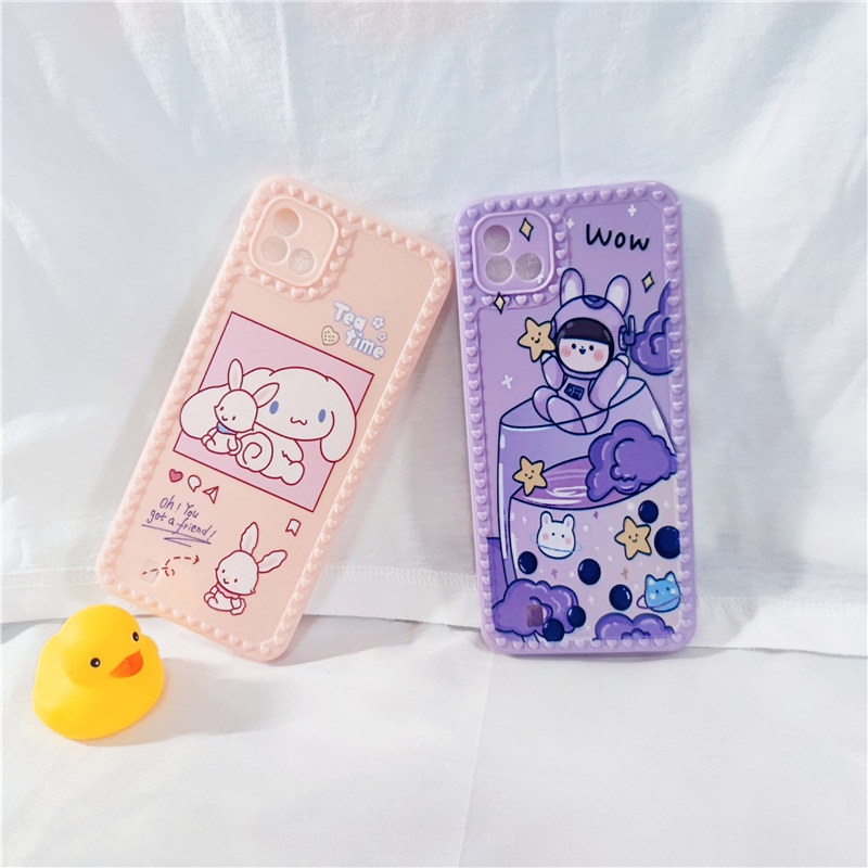 Ốp Điện Thoại Dẻo Họa Tiết Hoạt Hình Happy Doy Dễ Thương Cho OPPO A16 A15 A15S A54 A55 A31 2020 A8