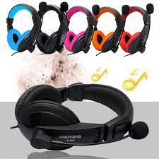 BOKEWU Tai Nghe Có Dây 3.5Mm Tai Nghe Chơi Game Qua Tai Tai Nghe Nhạc Âm Thanh Nổi Âm Thanh HiFi Bass Có Mic Cho Máy Vi