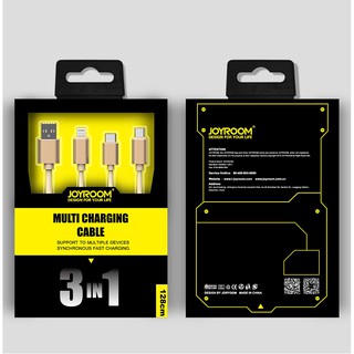Cáp sạc siêu bền 3 đầu Lightning/micro USB/USB-C Joyroom S-M320 1.3m
