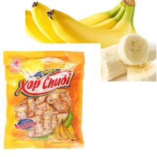 Kẹo xốp chuối Hải Hà túi 350g-Chewy Candy