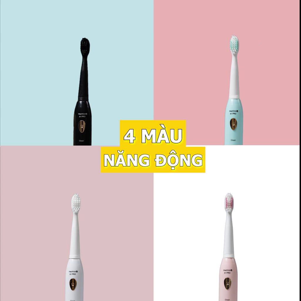 Bàn chải điện  Sonic X1 Pro, bàn chải đánh răng điện bản Pro nâng cấp đặc biệt , có 4 đầu chải BCD04