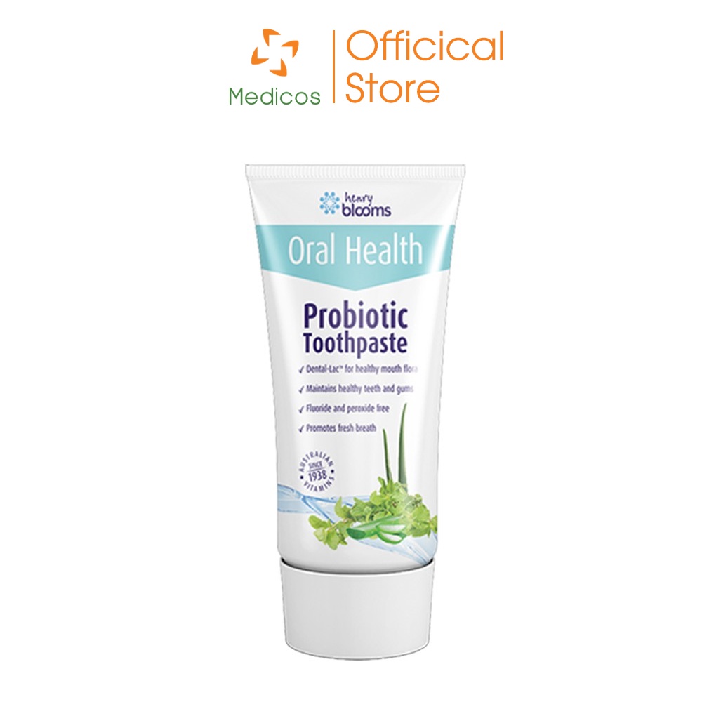 Kem Đánh Răng Henry Blooms Oral Health Probiotic Toothpaste Giúp Giảm Ê Buốt &amp; Trắng Răng