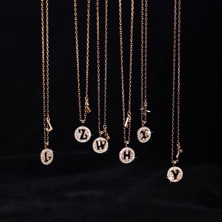 Dây chuyền chữ mạ vàng 18k bạc ý 925 CECYDEJEWEL 2702 tinh tế nữ tính - BẢO HÀNH 1 NĂM