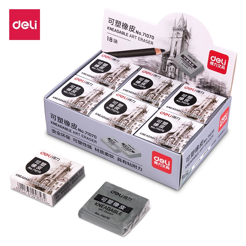 Cục tẩy bút chì Deli dành cho học sinh tiện dụng 71070